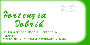 hortenzia dobrik business card